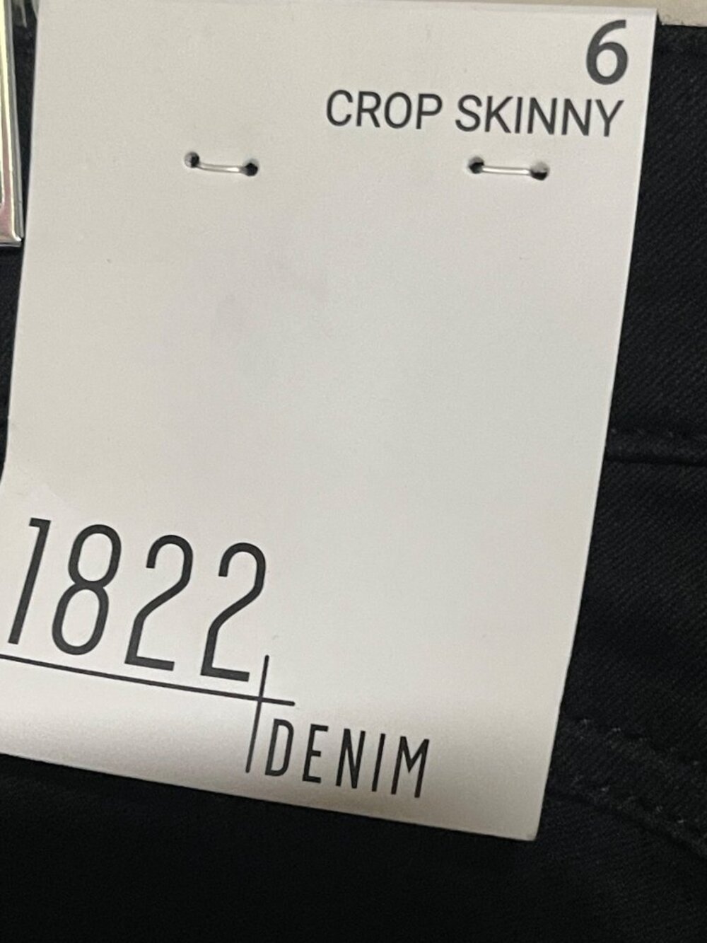 1822 Denim Womens Crop Skinny Jeans Size 6 Black Stretch Lightweight Summer - Picture 10 of 12